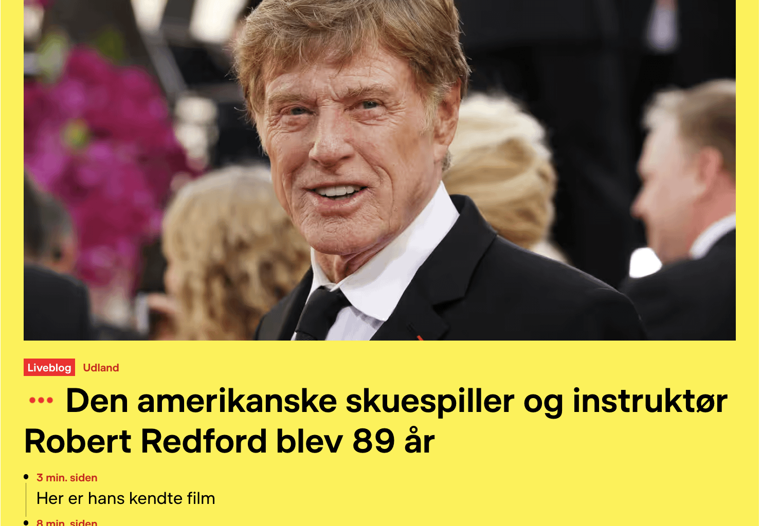 Behøver vi virkelig en gul bjælke OG liveblog, fordi en 89-årig er død?