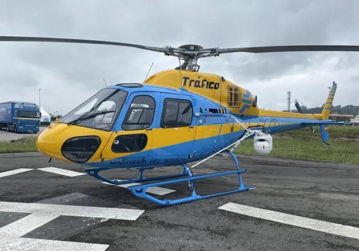 Why have all nine of the DGT's traffic-monitoring helicopters in Spain been grounded since 1 September?