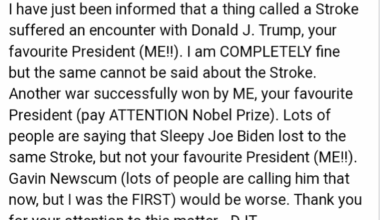 Trump's announcement leaked