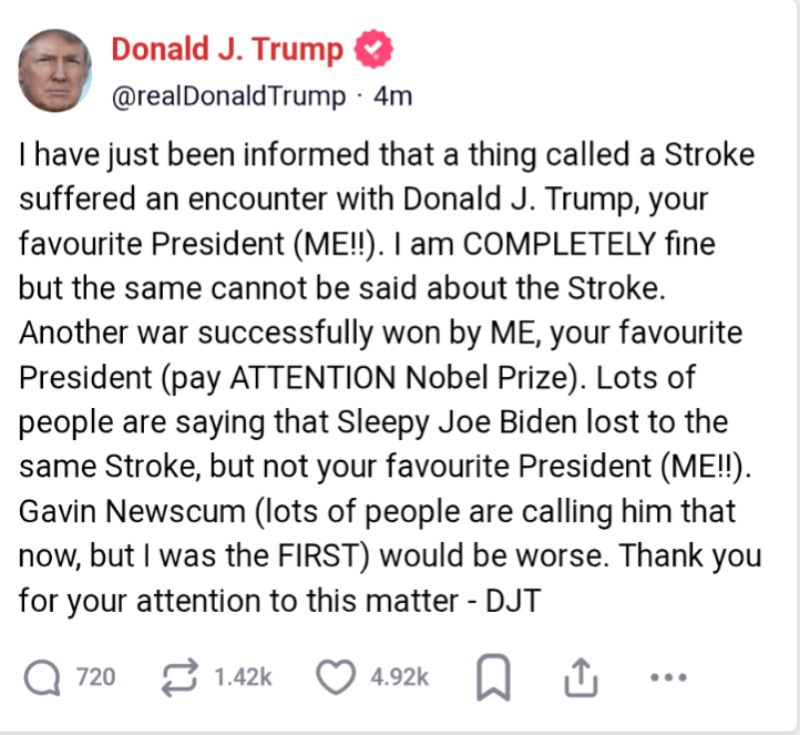 Trump's announcement leaked