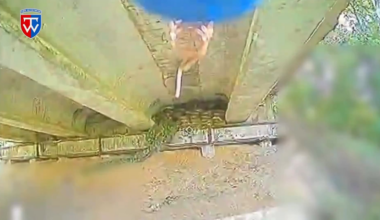 Another Russian bridge that had Russian mines under it was blown up by a Ukrainian fiber-optic FPV drone from the 58th brigade.