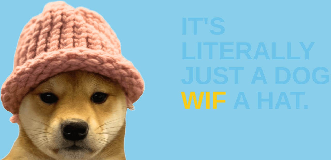 DogWifHat landing page.