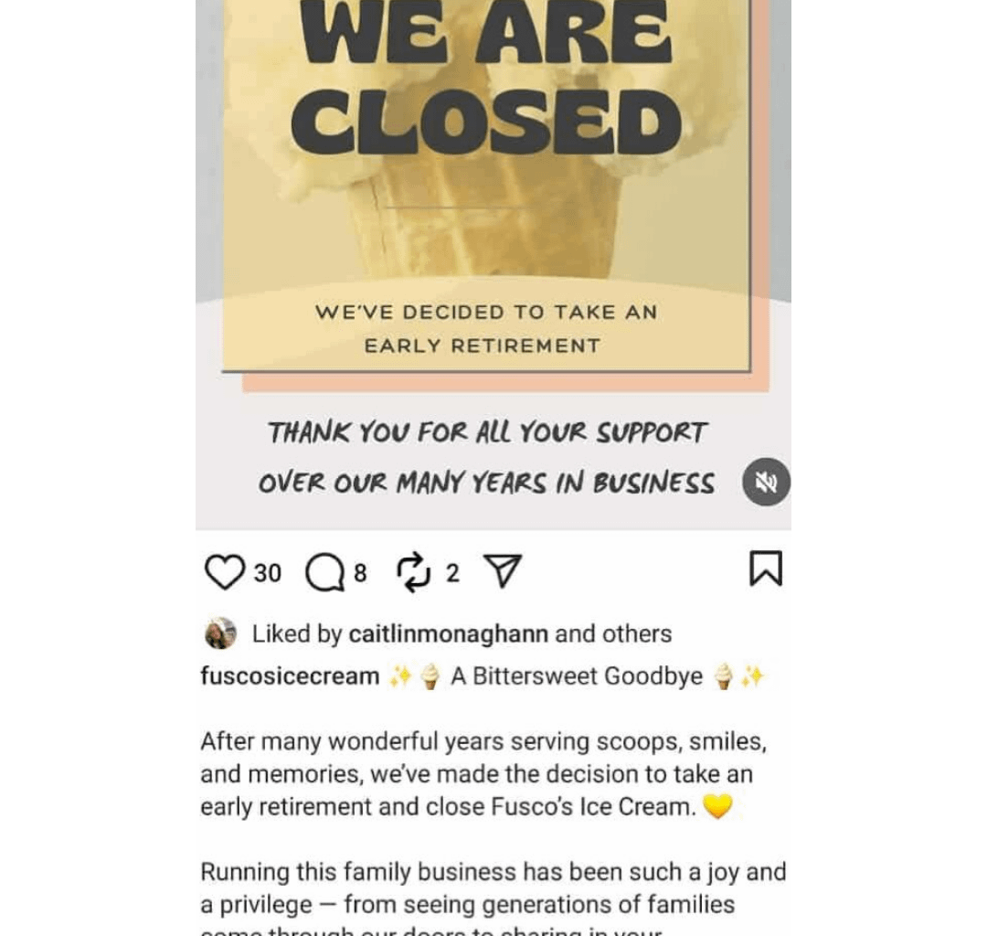 Fusco's is gone. This can't be happening