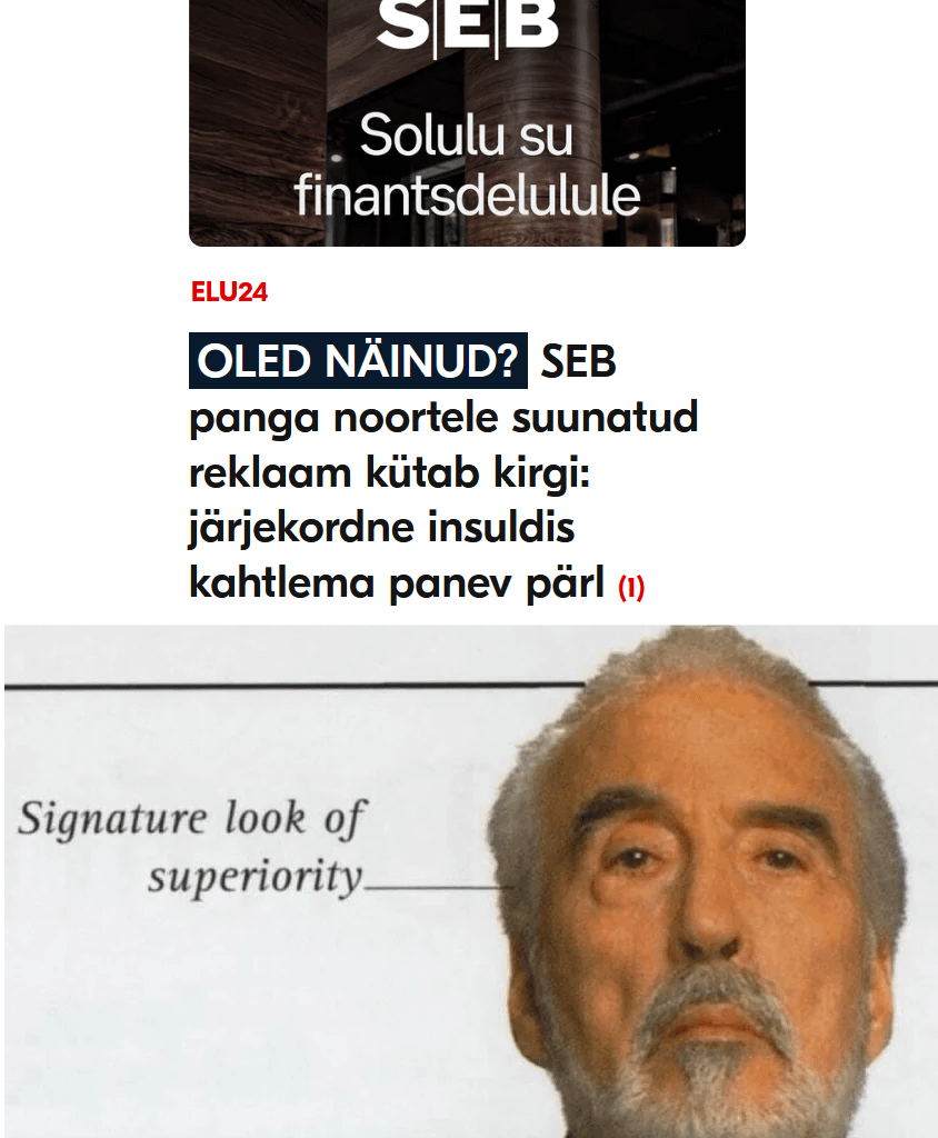 Siis kui Elu24 treib sinu r/eesti postitusest artikli