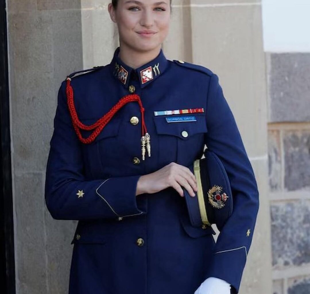Princess Leonor, upon her arrival in San Javier (Murcia) to enter the General Academy of Air and Space to begin her final stage of her military training.