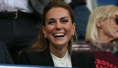 The Princess of Wales attends the Women's Rugby World Cup 2025 match between England and Australia at Brighton & Hove Albion Stadium.