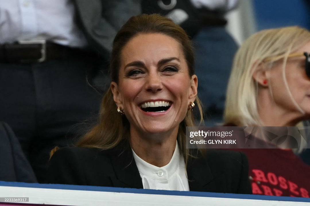 The Princess of Wales attends the Women's Rugby World Cup 2025 match between England and Australia at Brighton & Hove Albion Stadium.