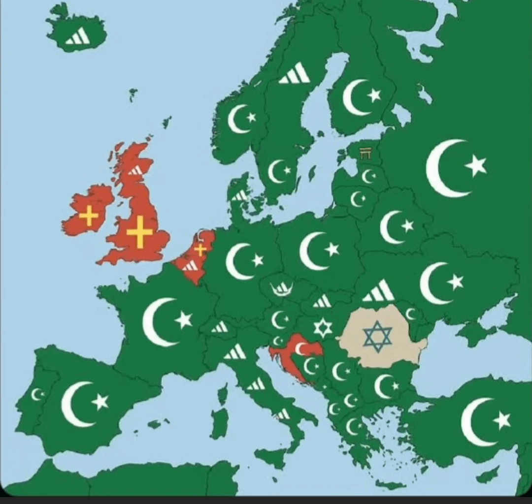 Second largest religion in Europeans countries