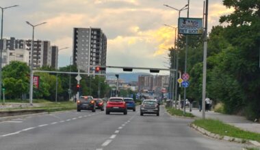 Driving through Skopje