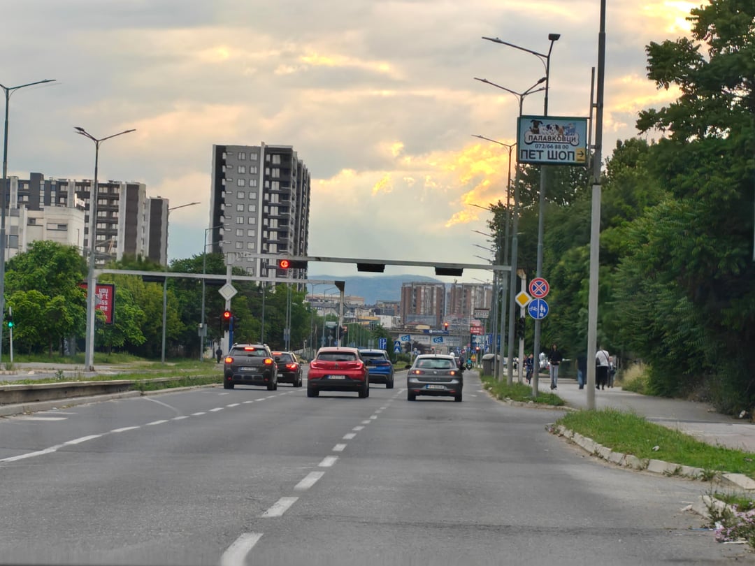 Driving through Skopje