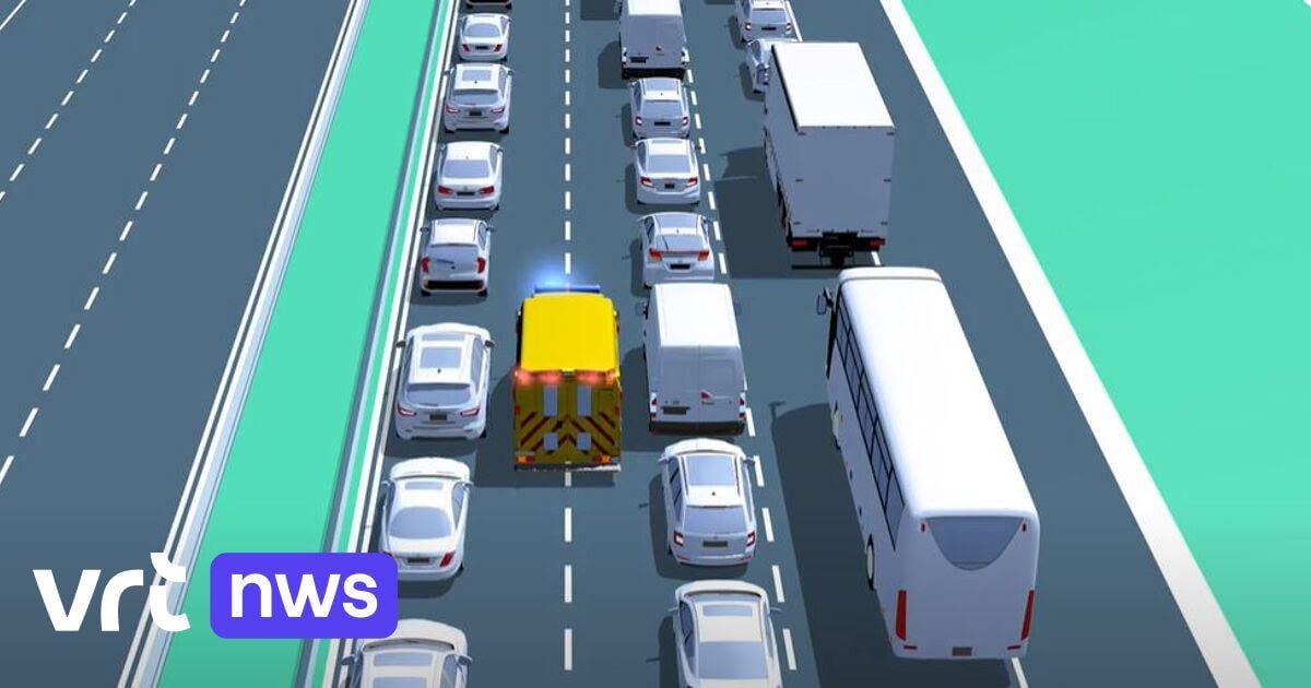 Helft van de Belgen weet niet hoe correct een reddingsstrook te vormen: hoe moet het dan wel?