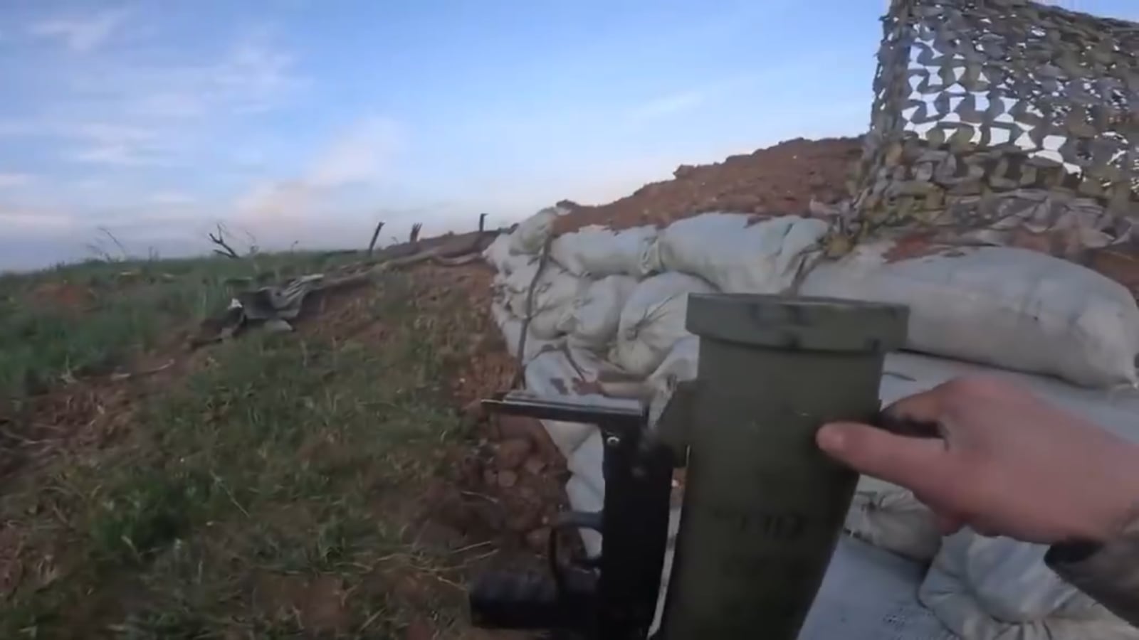 Ukrainian soldier firing thermobaric ammunition at enemy infantry from a Ukrainian-made RPV-16 rocket-propelled launcher in the Donetsk Oblast. Published 07.09.2025