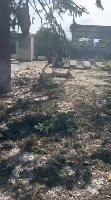 Aftermath footage of a Russian bomb thrown on the civilian population in the village of Yarova in the Donetsk Oblast. They waited for the moment when pensions were being issued. The death toll is more than 20 people, according to the office of President Zelenskyy.