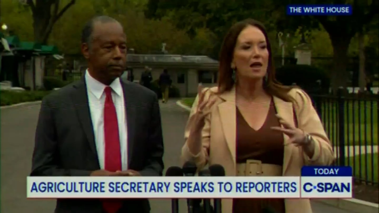 Brooke Rollins: "Soybean, corn, wheat, sorghum, cotton farmers are facing very difficult times. We are currently in conversations here at the White House, across the government, on a farmer aid package."