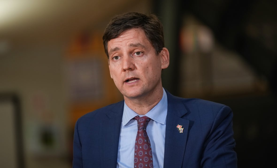 B.C. Premier David Eby speaks during a news conference at Clayton Heights Secondary School, in Surrey, B.C., on Thursday, September 4, 2025.
