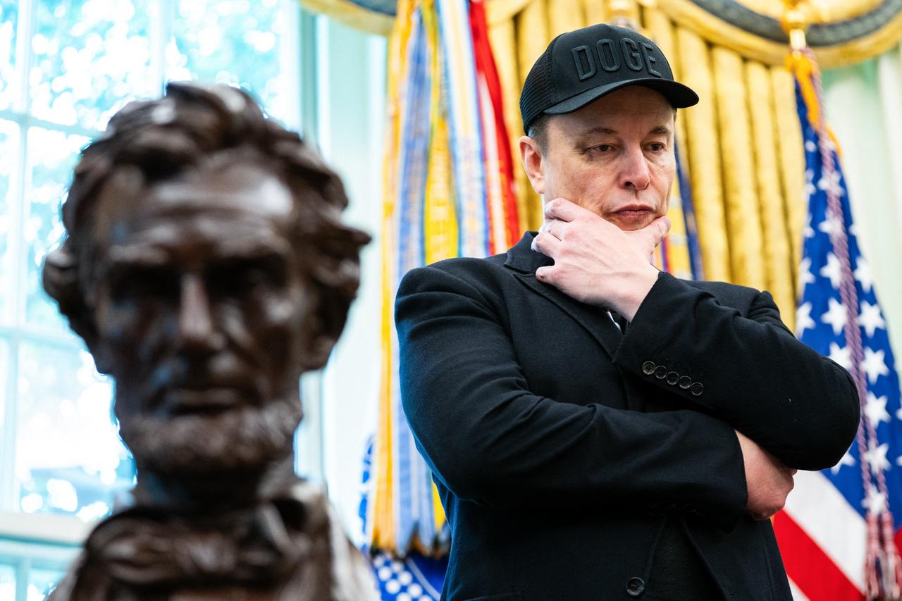 Elon Musk looks on during a news conference with US President Donald Trump in the Oval Office of the White House in Washington, US on May 30, 2025. (AFP Photo)