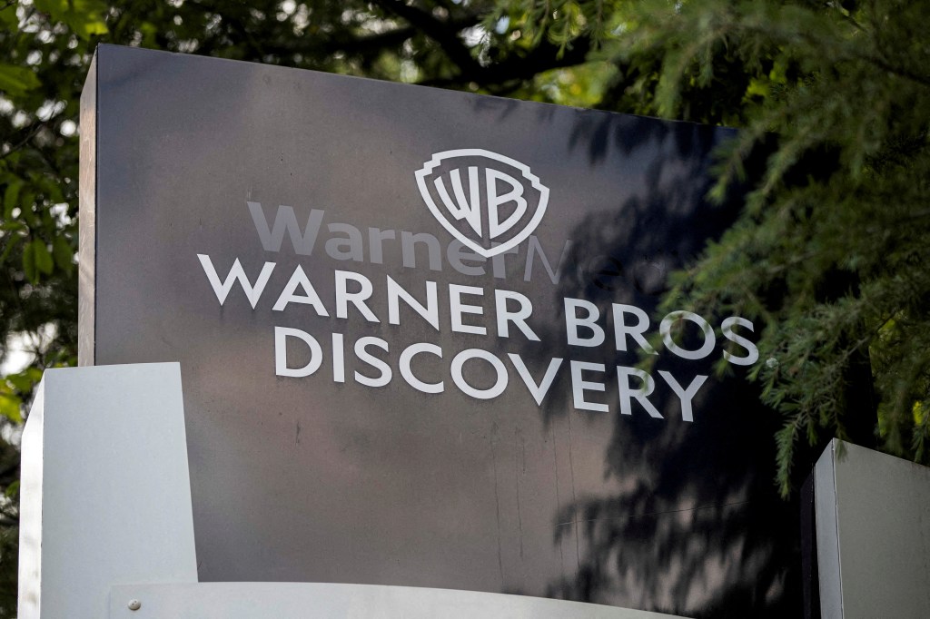 Warner Bros. Discovery Atlanta campus sign.