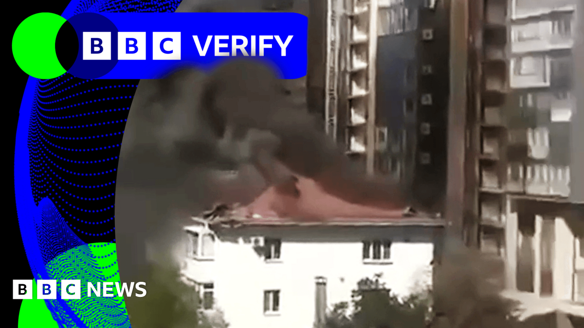 BBC Verify Live: Video posts capture reported attack on Russian Black Sea naval base