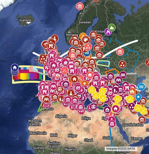 My map of English+ Architecture, History, Regions