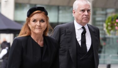 Prince Andrew and Sarah Ferguson Attend Duchess of Kent’s Funeral