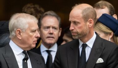 Prince William has tense exchange with Prince Andrew at Duchess of Kent’s funeral