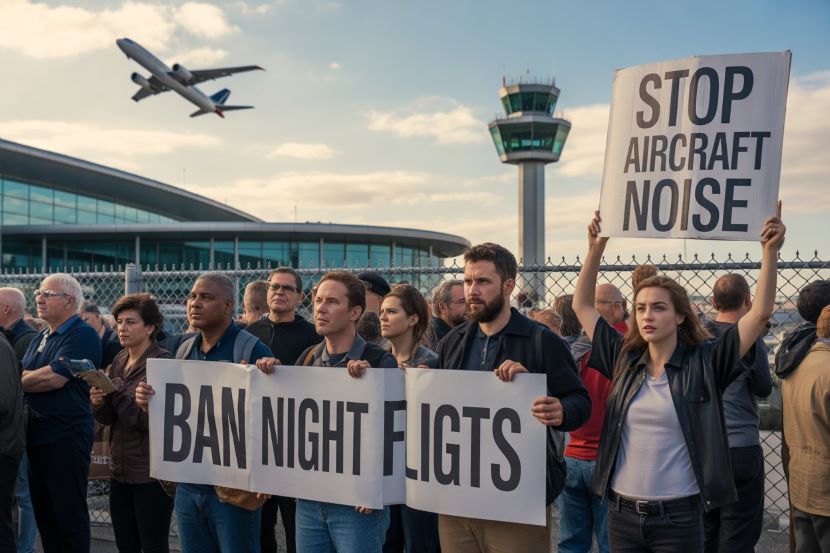Dublin Airport Hosts Protest as Part of Europe-Wide Campaign to Ban Night Flights