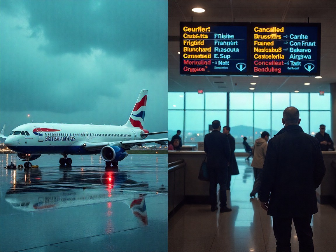 Belgium, UK, Germany, Bahamas, Turks and Caicos Islands and More travel Disrupted as British Airways Cancel nine flights due to bad weather
