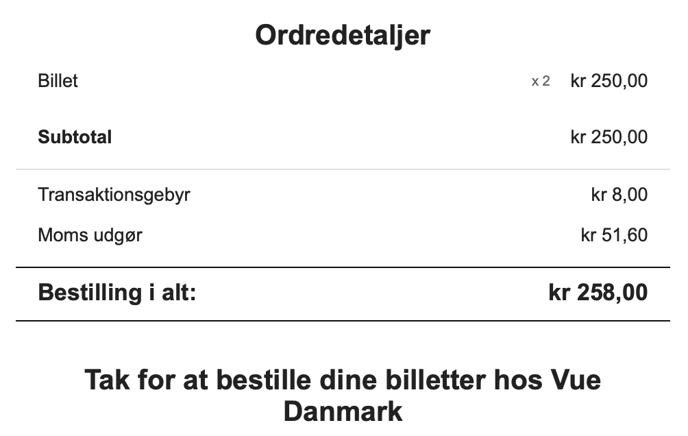 "Transaktionsgebyr" mig et vist sted...