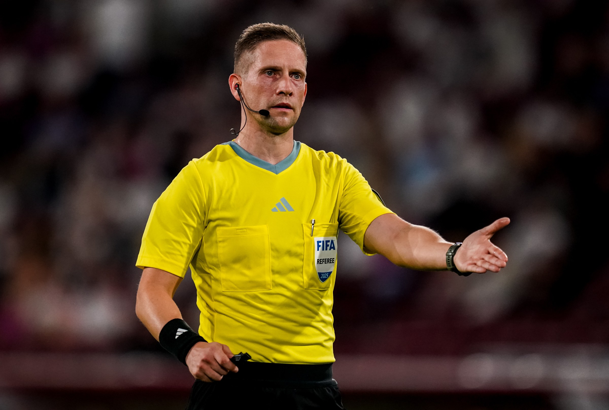 Norwegian Espen Eskas officiated the match between Germany and Northern Ireland. (Photo by Rene Nijhuis/MB Media/Getty Images)