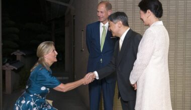 Duchess Sophie Dipped Into a Low Curtsy to Meet Japan's Emperor
