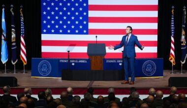 President Trump, Hegseth address senior military leaders in rare meeting