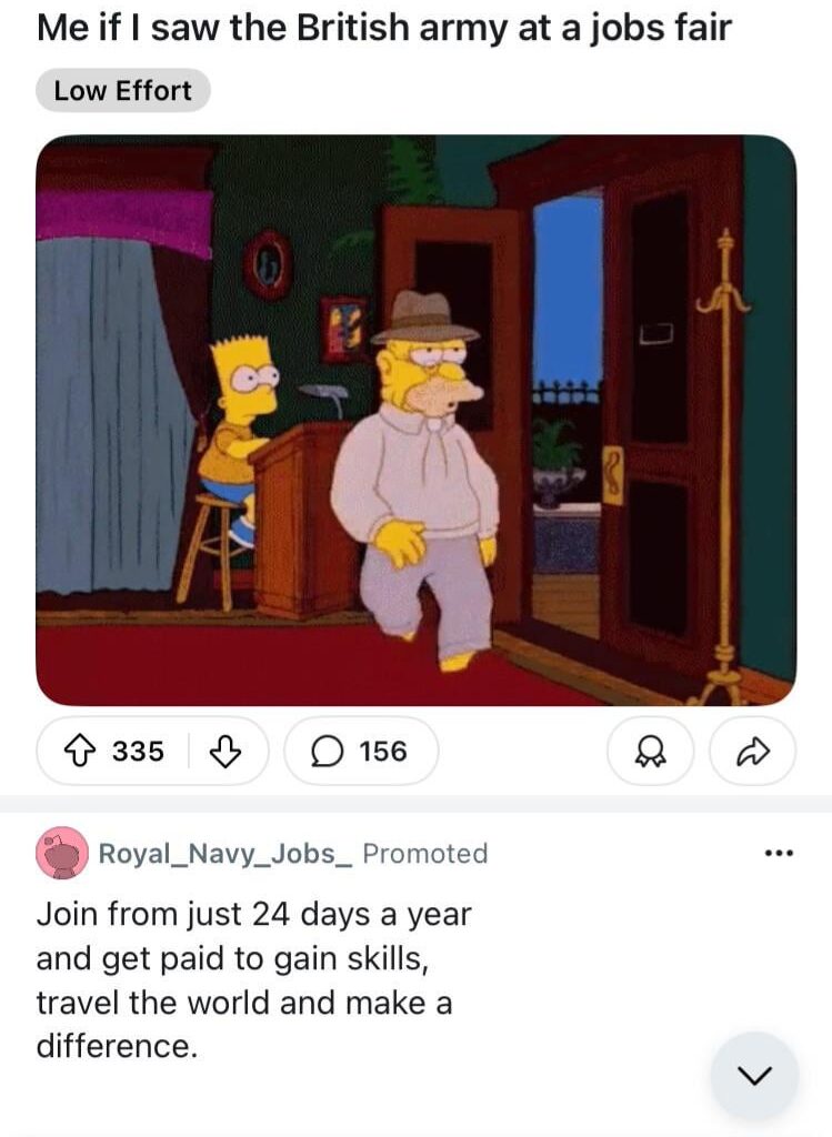 Some ironic advertising going on