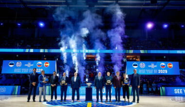 FIBA EuroBasket 2025 co-hosts hand over duties to Estonia, Greece, Slovenia and Spain