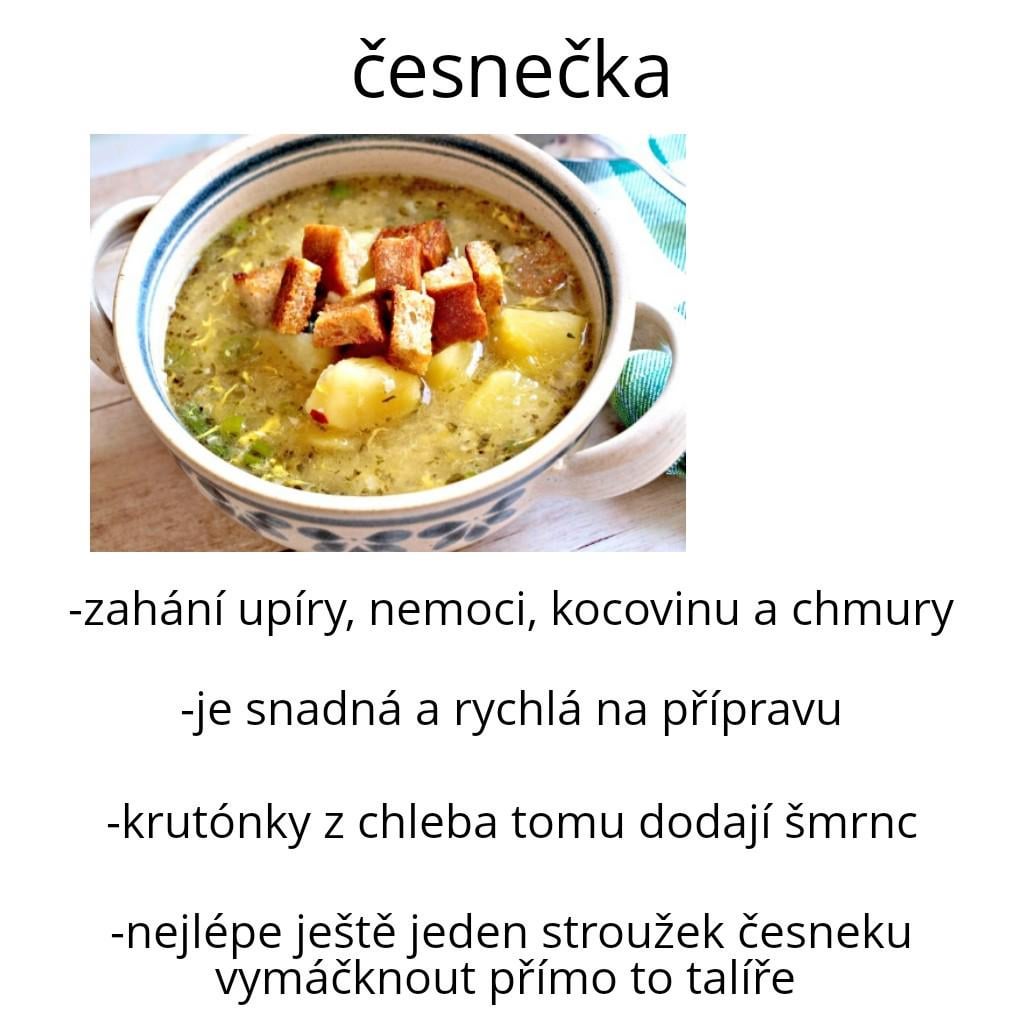 Vítejte u třetí dílu pořadu kde skládám chvalozpěvy na polévky. Dneska česnečka.