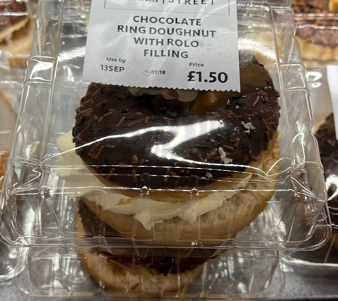 The baker at my local Morrisons saw the cream Belgian bun thread and thought they would go and step further....