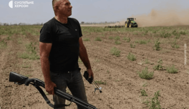 The famous Ukrainian farmer Oleksandr Hordiienko was killed by russians in a drone strike, today. The drone struck the civilian vehicle he was traveling in, while he was working in his fields in Kherson Oblast