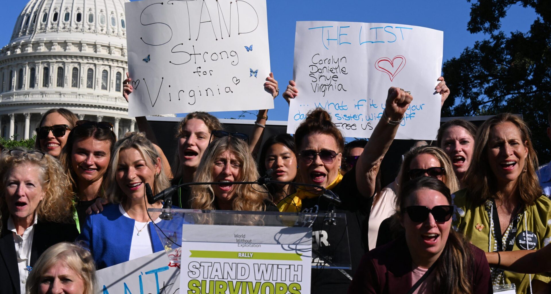 Epstein accusers interrupted by Trump-ordered White House flyover. Was it a coincidence?