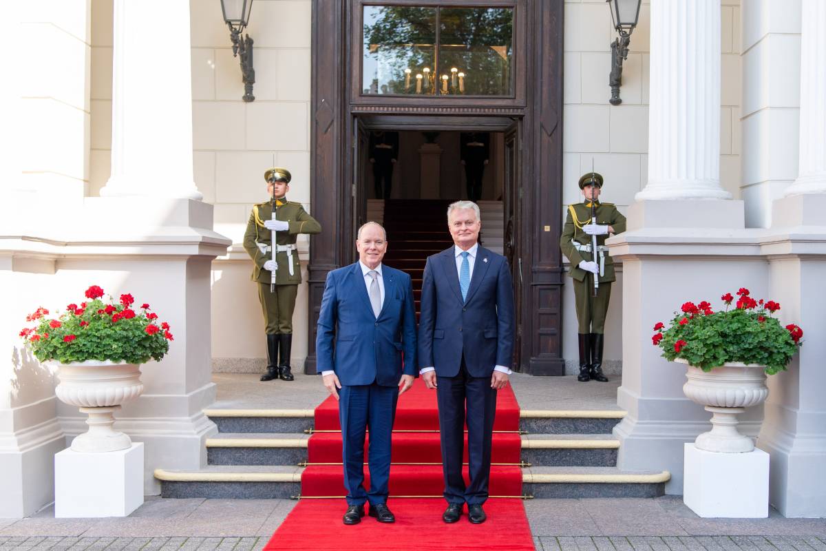 Prince Albert II visits Lithuania’s Presidential Palace