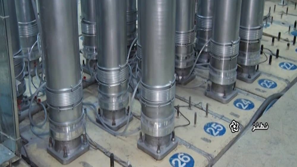 A cascade of centrifuges at the Natanz nuclear site in central Iran