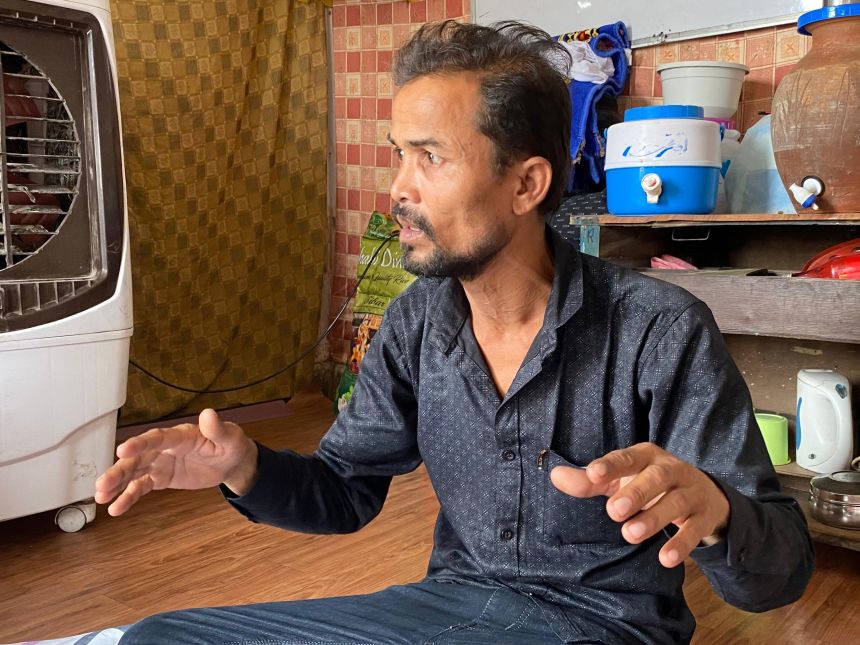 Mohammad Ismail, who says his daughter and sister were among those deported, speaks during an interview with CNN at his home in May.
