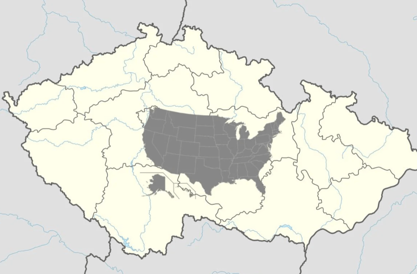 Most Americans don’t realise how big the Czech Republic truly is.