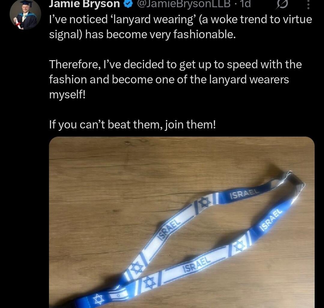 Of course the wee man does it as the UN confirms israel is committing genocide