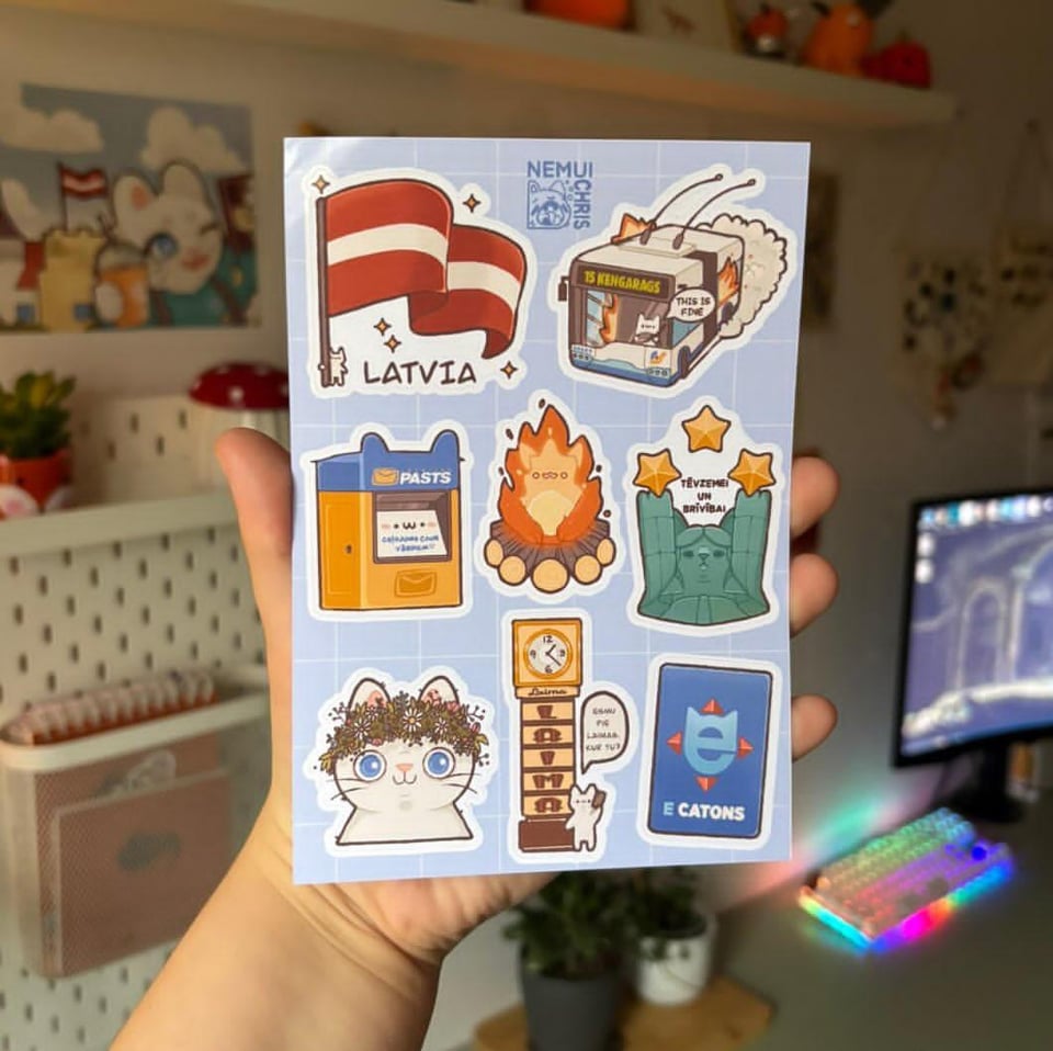 Local artist creates cute merch about Latvia and Baltic States)))