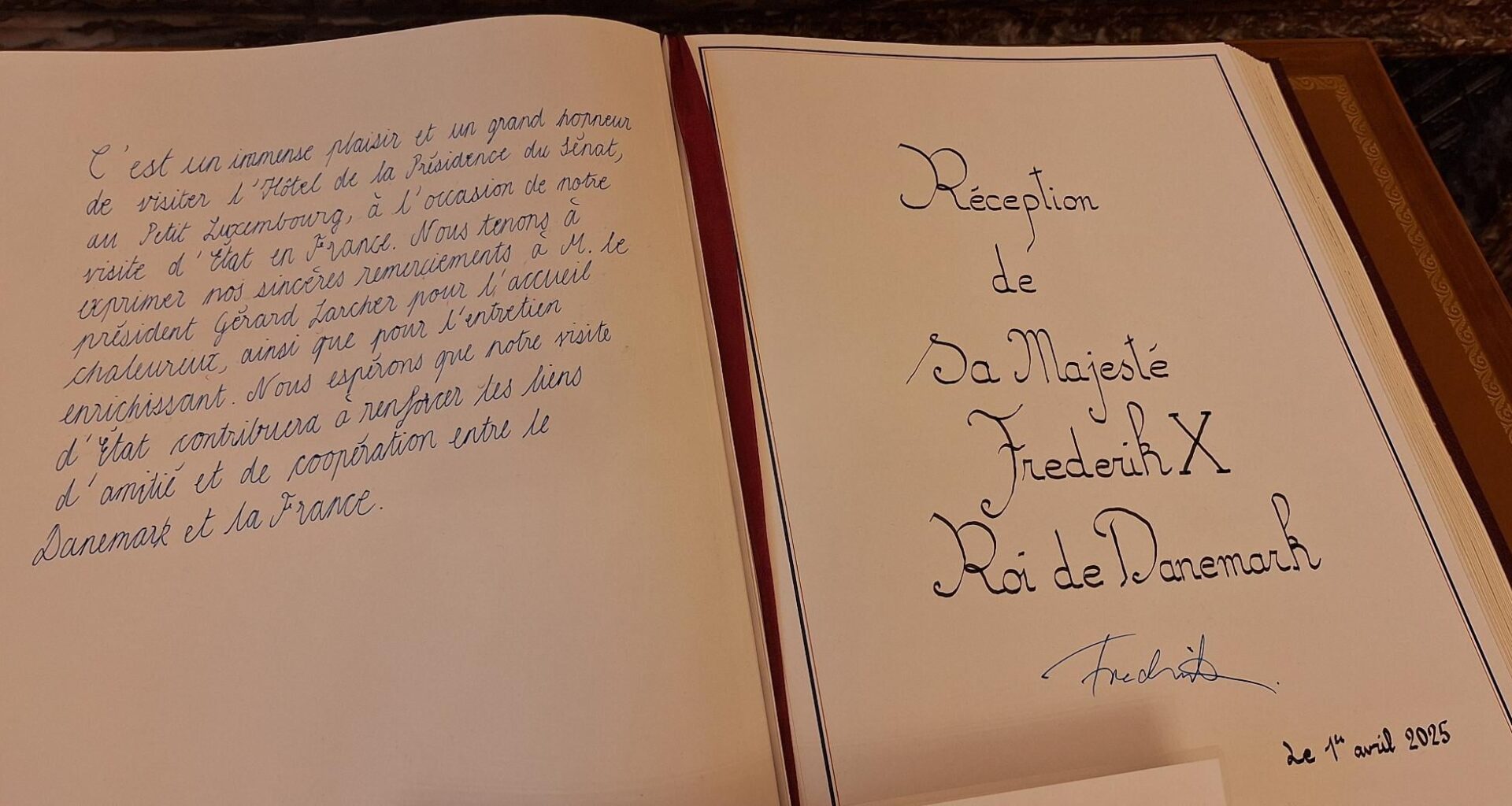 Kong Frederiks håndskrift – fundet under kulturarvsdage i Frankrig