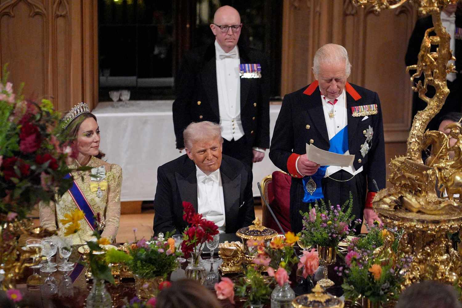 Kate Middleton Sits Next to President Donald Trump at State Banquet