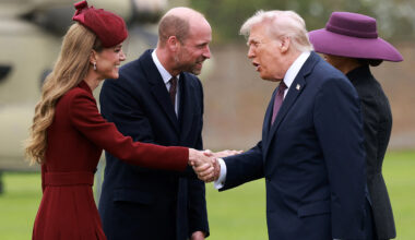 Kate Middleton recreates trusty look with nod to Diana to greet the Trumps