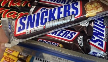 Russian snickers in a random off licence in Camden
