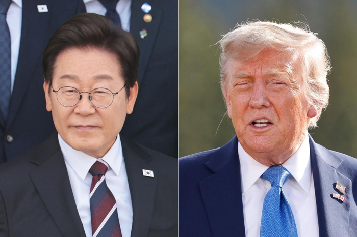 South Korean President Lee Jae Myung (left) and US President Donald Trump