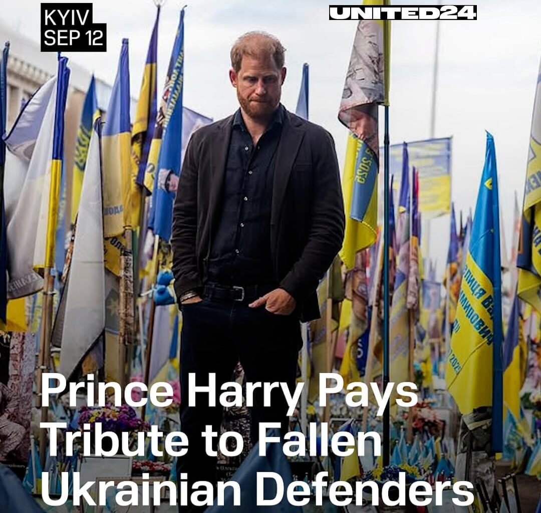 On Friday, September 12, Prince Harry visited Heroes‘ Alley in Kyiv, where he honored Ukraine’s fallen defenders. He pledged to “do everything I can” to support wounded soldiers.