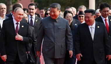 Trump says China conspiring against US with Putin, Kim meeting at military parade